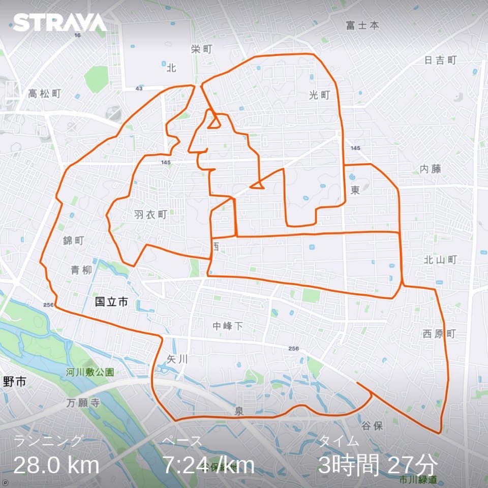 GPS art「王亜平」