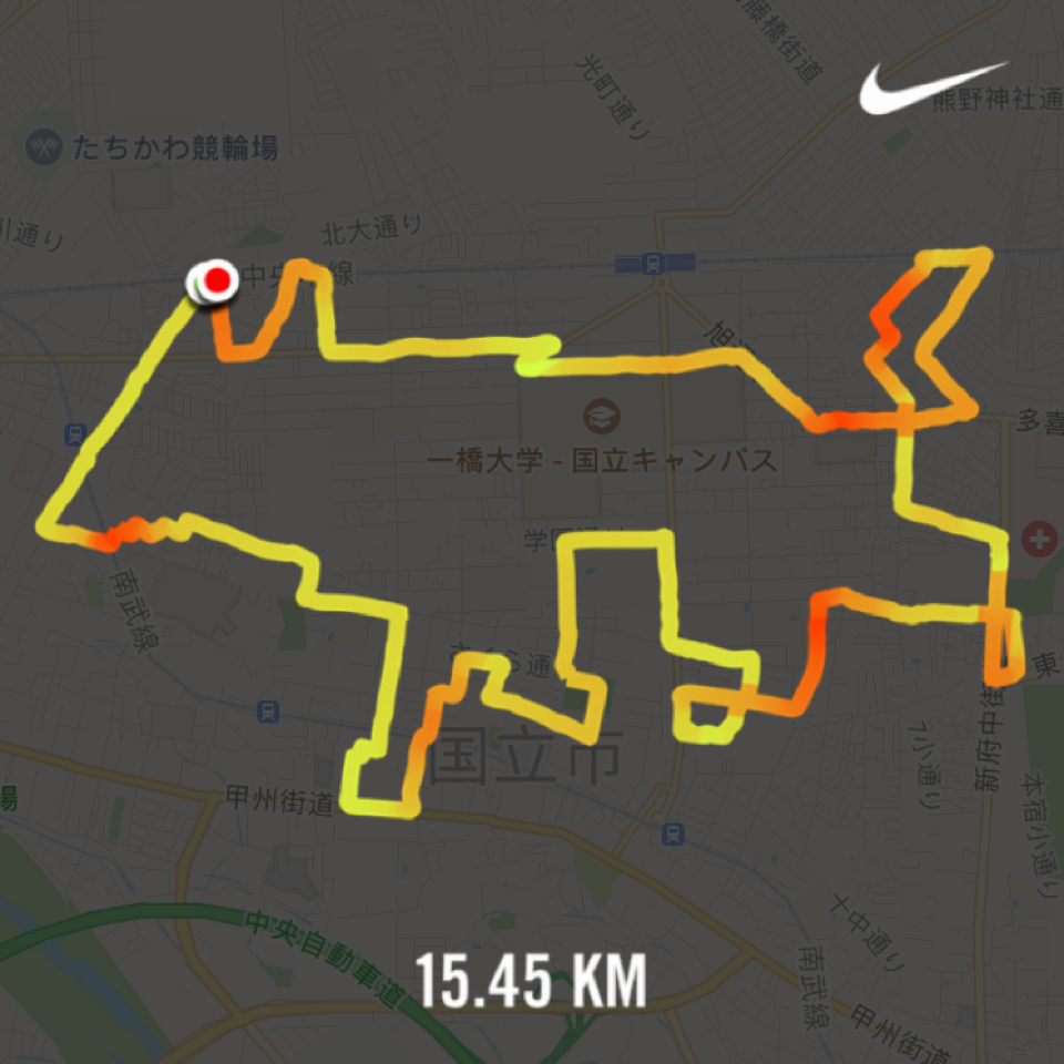 GPS art 「Wolf Walker」