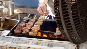 室長日記「千頭駅前やんばい処ジャンボ串焼き」